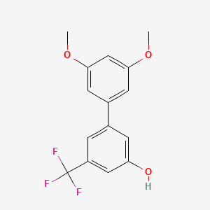 molecular formula C15H13F3O3 B6384554 5-(3,5-Dimethoxyphenyl)-3-trifluoromethylphenol, 95% CAS No. 1261921-20-3