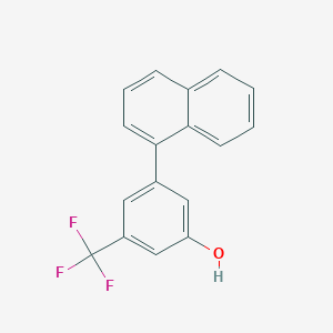 molecular formula C17H11F3O B6384597 5-(Naphthalen-1-yl)-3-trifluoromethylphenol, 95% CAS No. 1261952-56-0