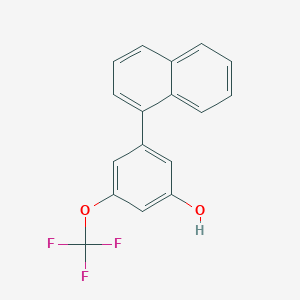molecular formula C17H11F3O2 B6384638 5-(Naphthalen-1-yl)-3-trifluoromethoxyphenol, 95% CAS No. 1262003-75-7