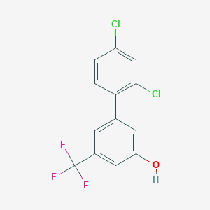 molecular formula C13H7Cl2F3O B6384687 5-(2,4-Dichlorophenyl)-3-trifluoromethylphenol, 95% CAS No. 1261902-89-9