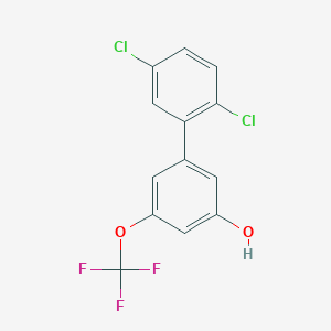 molecular formula C13H7Cl2F3O2 B6384697 5-(2,5-Dichlorophenyl)-3-trifluoromethoxyphenol, 95% CAS No. 1261928-39-5