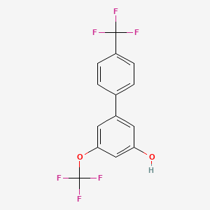 5-(4-Trifluoromethylphenyl)-3-trifluoromethoxyphenol, 95%
