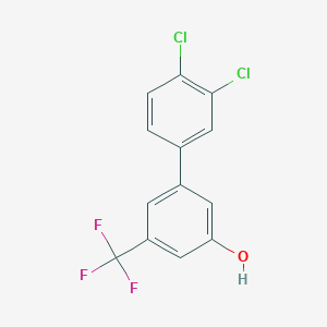 molecular formula C13H7Cl2F3O B6384707 5-(3,4-Dichlorophenyl)-3-trifluoromethylphenol, 95% CAS No. 1261934-00-2