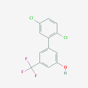 molecular formula C13H7Cl2F3O B6384713 5-(2,5-Dichlorophenyl)-3-trifluoromethylphenol, 95% CAS No. 1261921-74-7