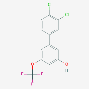 molecular formula C13H7Cl2F3O2 B6384760 5-(3,4-Dichlorophenyl)-3-trifluoromethoxyphenol, 95% CAS No. 1261928-52-2