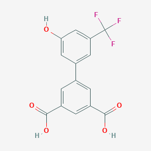 molecular formula C15H9F3O5 B6384905 5-(3,5-Dicarboxyphenyl)-3-trifluoromethylphenol, 95% CAS No. 1261897-84-0