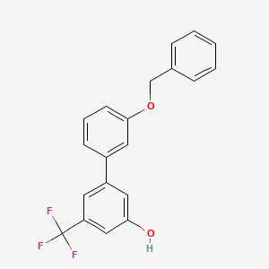 molecular formula C20H15F3O2 B6385004 5-(3-Benzyloxyphenyl)-3-trifluoromethylphenol, 95% CAS No. 1261979-59-2