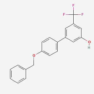 molecular formula C20H15F3O2 B6385005 5-(4-Benzyloxyphenyl)-3-trifluoromethylphenol, 95% CAS No. 1261991-23-4