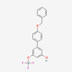 molecular formula C20H15F3O3 B6385008 5-(4-Benzyloxyphenyl)-3-trifluoromethoxyphenol, 95% CAS No. 1261952-97-9