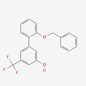 molecular formula C20H15F3O2 B6385014 5-(2-Benzyloxyphenyl)-3-trifluoromethylphenol, 95% CAS No. 1261889-50-2