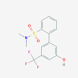 molecular formula C15H14F3NO3S B6385027 5-(2-N,N-Dimethylsulfamoylphenyl)-3-trifluoromethylphenol, 95% CAS No. 1261996-09-1