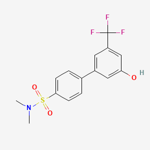 molecular formula C15H14F3NO3S B6385049 5-(4-N,N-Dimethylsulfamoylphenyl)-3-trifluoromethylphenol, 95% CAS No. 1261889-54-6