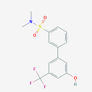 molecular formula C15H14F3NO3S B6385065 5-(3-N,N-Dimethylsulfamoylphenyl)-3-trifluoromethylphenol, 95% CAS No. 1261970-58-4