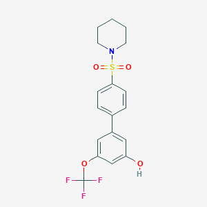 5-[4-(Piperidin-1-ylsulfonyl)phenyl]-3-trifluoromethoxyphenol, 95%