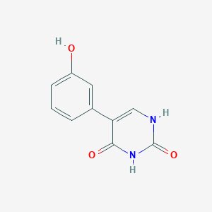 molecular formula C10H8N2O3 B6385155 (2,4)-Dihydroxy-5-(3-hydroxyphenyl)pyrimidine, 95% CAS No. 1261889-62-6