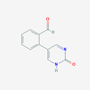 molecular formula C11H8N2O2 B6385165 5-(2-Formylphenyl)-2-hydroxypyrimidine, 95% CAS No. 1111113-44-0