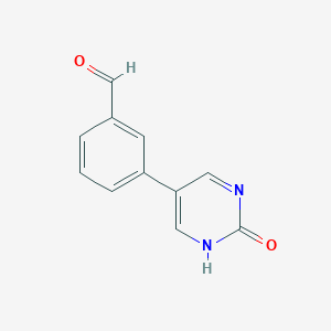 molecular formula C11H8N2O2 B6385176 5-(3-Formylphenyl)-2-hydroxypyrimidine, 95% CAS No. 1111104-14-3