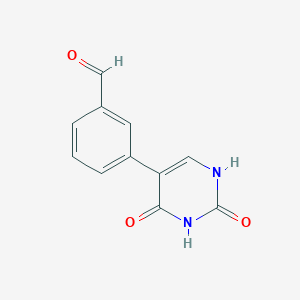 molecular formula C11H8N2O3 B6385188 (2,4)-Dihydroxy-5-(3-formylphenyl)pyrimidine, 95% CAS No. 1261953-11-0