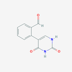 molecular formula C11H8N2O3 B6385199 (2,4)-Dihydroxy-5-(2-formylphenyl)pyrimidine, 95% CAS No. 1261985-63-0