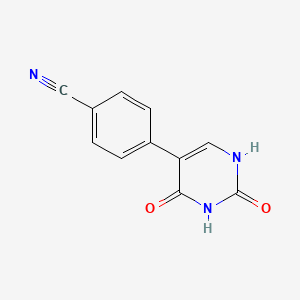 molecular formula C11H7N3O2 B6385211 5-(4-Cyanophenyl)-(2,4)-dihydroxypyrimidine, 95% CAS No. 151289-97-3