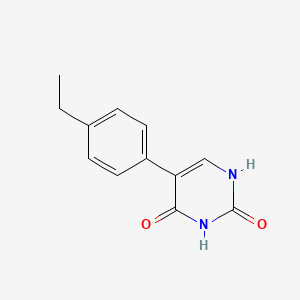 molecular formula C12H12N2O2 B6385225 (2,4)-Dihydroxy-5-(4-ethylphenyl)pyrimidine, 95% CAS No. 1261953-16-5