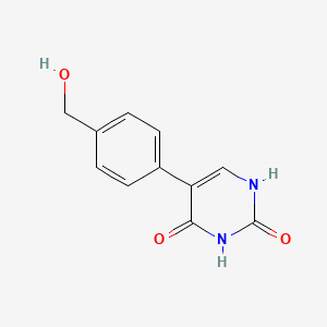 molecular formula C11H10N2O3 B6385243 (2,4)-Dihydroxy-5-(4-hydroxymethylphenyl)pyrimidine, 95% CAS No. 1261953-20-1