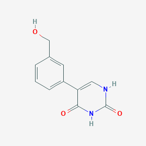 molecular formula C11H10N2O3 B6385248 (2,4)-Dihydroxy-5-(3-hydroxymethylphenyl)pyrimidine, 95% CAS No. 1261922-94-4
