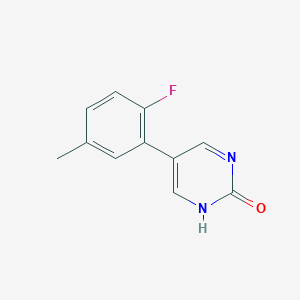 5-(2-Fluoro-5-methylphenyl)-2-hydroxypyrimidine, 95%