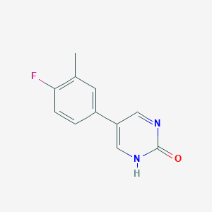 5-(4-Fluoro-3-methylphenyl)-2-hydroxypyrimidine, 95%