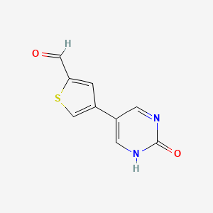 5-(2-Formylthiophen-4-yl)-2-hydroxypyrimidine, 95%
