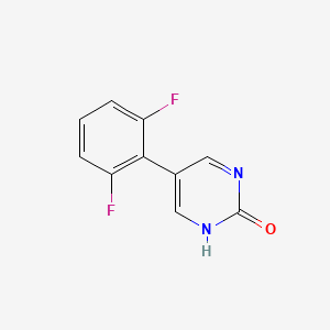 molecular formula C10H6F2N2O B6385383 5-(2,6-Difluorophenyl)-2-hydroxypyrimidine, 95% CAS No. 1111108-20-3