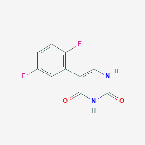 molecular formula C10H6F2N2O2 B6385384 5-(2,5-Difluorophenyl)-(2,4)-dihydroxypyrimidine, 95% CAS No. 1261903-92-7