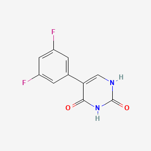 molecular formula C10H6F2N2O2 B6385405 5-(3,5-Difluorophenyl)-(2,4)-dihydroxypyrimidine, 95% CAS No. 1261986-09-7