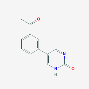molecular formula C12H10N2O2 B6385418 5-(3-Acetylphenyl)-2-hydroxypyrimidine, 95% CAS No. 1111108-71-4