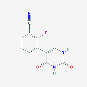 5-(3-Cyano-2-fluorophenyl)-(2,4)-dihydroxypyrimidine, 95%