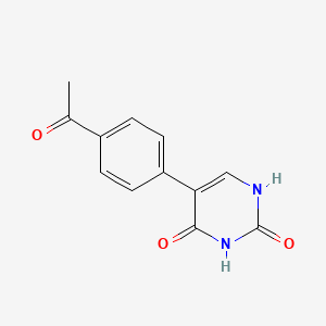 molecular formula C12H10N2O3 B6385443 5-(4-Acetylphenyl)-(2,4)-dihydroxypyrimidine, 95% CAS No. 1262004-14-7