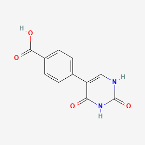 molecular formula C11H8N2O4 B6385451 5-(4-Carboxyphenyl)-(2,4)-dihydroxypyrimidine, 95% CAS No. 1261942-64-6