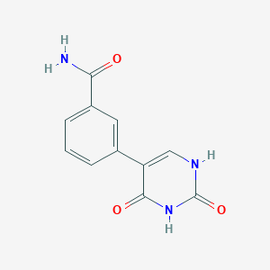 molecular formula C11H9N3O3 B6385466 5-(3-Aminocarbonylphenyl)-(2,4)-dihydroxypyrimidine, 95% CAS No. 1261928-97-5