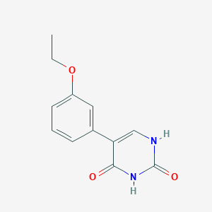 molecular formula C12H12N2O3 B6385493 5-(3-Ethoxyphenyl)-(2,4)-dihydroxypyrimidine, 95% CAS No. 1261942-74-8