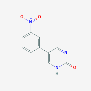 molecular formula C10H7N3O3 B6385497 2-Hydroxy-5-(3-nitrophenyl)pyrimidine, 95% CAS No. 1111103-79-7