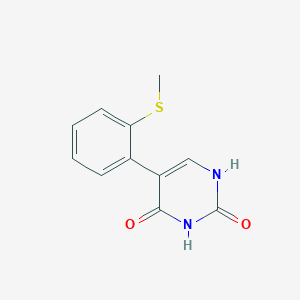 molecular formula C11H10N2O2S B6385503 (2,4)-Dihydroxy-5-(2-methylthiophenyl)pyrimidine, 95% CAS No. 1261979-96-7