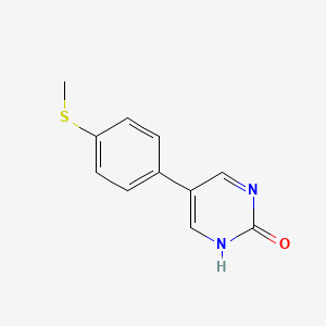 molecular formula C11H10N2OS B6385507 2-Hydroxy-5-(4-methylthiophenyl)pyrimidine, 95% CAS No. 1111104-34-7