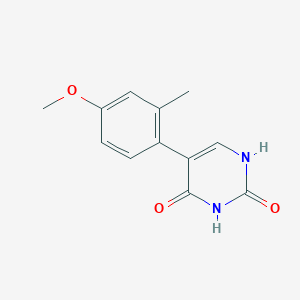 molecular formula C12H12N2O3 B6385509 (2,4)-Dihydroxy-5-(4-methoxy-2-methylphenyl)pyrimidine CAS No. 1261896-37-0