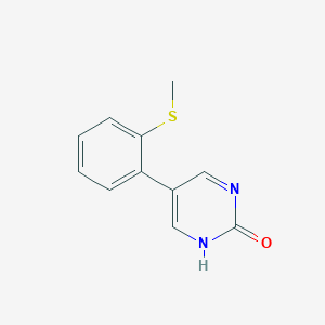 molecular formula C11H10N2OS B6385519 2-Hydroxy-5-(2-methylthiophenyl)pyrimidine, 95% CAS No. 1111108-33-8