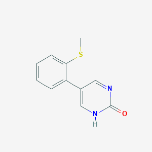 molecular formula C11H10N2OS B6385519 2-Hydroxy-5-(2-methylthiophenyl)pyrimidine CAS No. 1111108-33-8