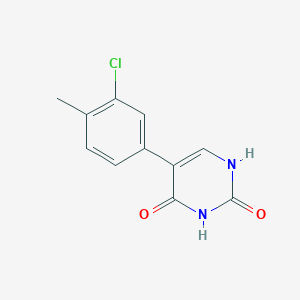 molecular formula C11H9ClN2O2 B6385548 5-(3-Chloro-4-methylphenyl)-(2,4)-dihydroxypyrimidine, 95% CAS No. 1262004-16-9