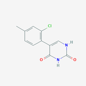 molecular formula C11H9ClN2O2 B6385554 5-(2-Chloro-4-methylphenyl)-(2,4)-dihydroxypyrimidine, 95% CAS No. 1261902-08-2