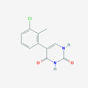 molecular formula C11H9ClN2O2 B6385577 5-(3-Chloro-2-methylphenyl)-(2,4)-dihydroxypyrimidine, 95% CAS No. 1261923-22-1