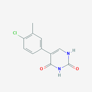 molecular formula C11H9ClN2O2 B6385588 5-(4-Chloro-3-methylphenyl)-(2,4)-dihydroxypyrimidine, 95% CAS No. 1261934-66-0