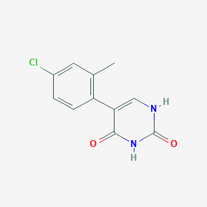 molecular formula C11H9ClN2O2 B6385631 5-(4-Chloro-2-methylphenyl)-(2,4)-dihydroxypyrimidine, 95% CAS No. 1261953-33-6